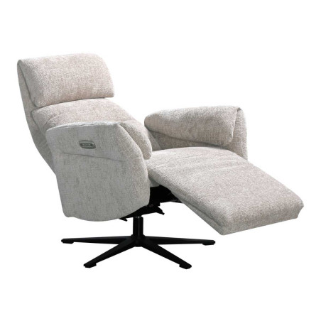 Fauteuil relax électrique pivotant beige - LAM