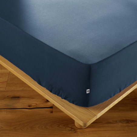 Drap Housse 200x200cm Coton Coloris Mûre - SAMIR