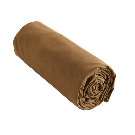 Drap Housse 200x200cm Coton Coloris Camel - SAMIR