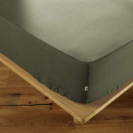 Drap Housse 90x190cm Coton Romarin - SAMIR