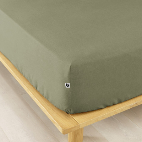Drap Housse 90x190cm Flanelle de Coton Romarin - HEDRA