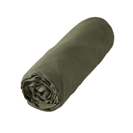 Drap Housse 140x190cm Lin Lavé Thym - MARGA