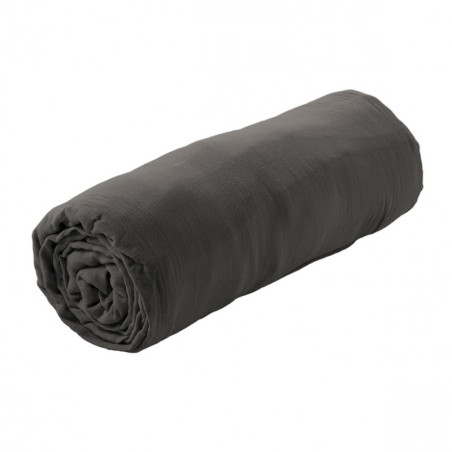 Drap Housse 200x200cm Gaze de Coton Granit - OUREO