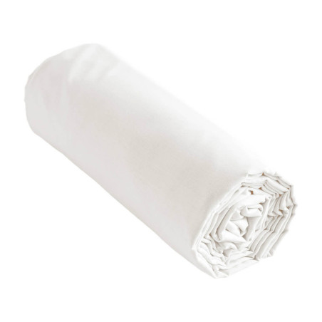 Drap Housse 80x200cm Coton Coloris Coco - SAMIR