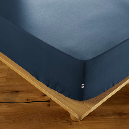 Drap Housse 80x200 Coton Coloris Mûre - SAMIR