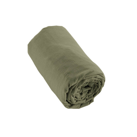 Drap Housse 160x200cm Flanelle Coton Romarin - HEDRA