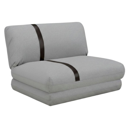 Chauffeuse convertible multipositions tissu gris chiné - BAKARYOR