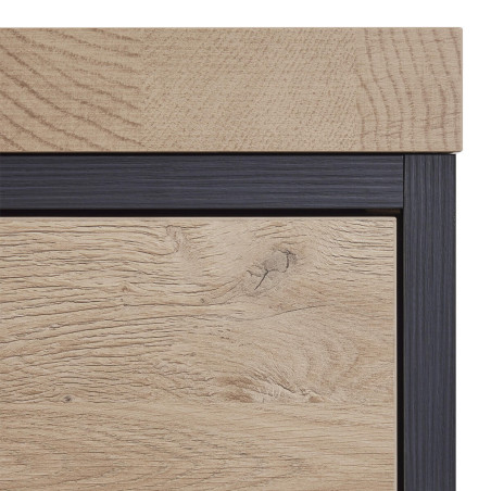 Ilôt de cuisine 170 cm avec rangement aspect bois - KALIMUENDO