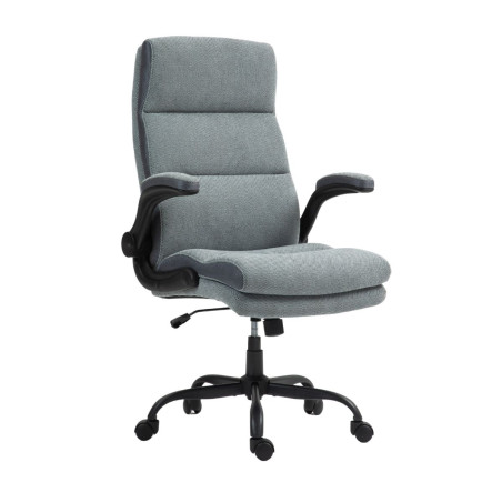 Fauteuil de bureau réglable et inclinable en tissu gris - SUMMITOR