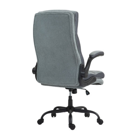 Fauteuil de bureau réglable et inclinable en tissu gris - SUMMITOR