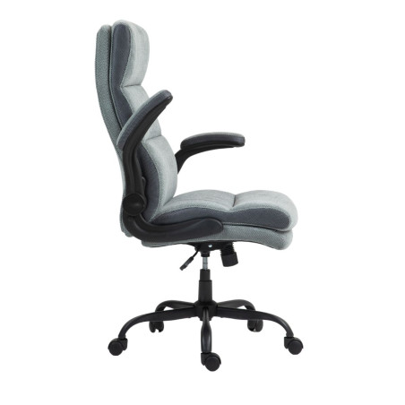 Fauteuil de bureau réglable et inclinable en tissu gris - SUMMITOR