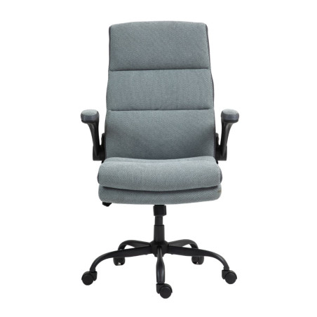 Fauteuil de bureau réglable et inclinable en tissu gris - SUMMITOR