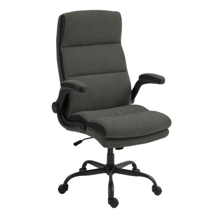 Fauteuil de bureau réglable et inclinable en tissu noir - SUMMITOR