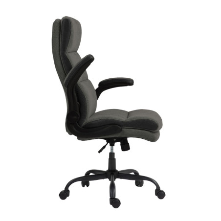 Fauteuil de bureau réglable et inclinable en tissu noir - SUMMITOR