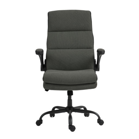 Fauteuil de bureau réglable et inclinable en tissu noir - SUMMITOR