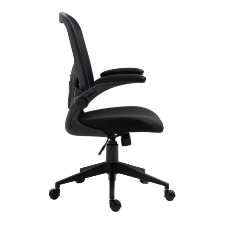 Fauteuil de bureau en maille noir avec accoudoirs réglables - HELIXOR