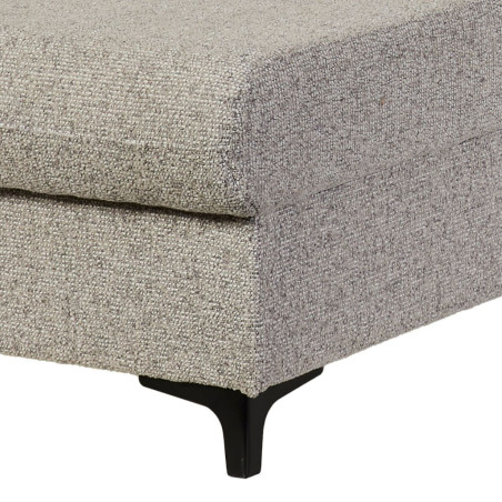 Canapé méridienne gauche 3 places convertible tissu gris chiné - MARCA