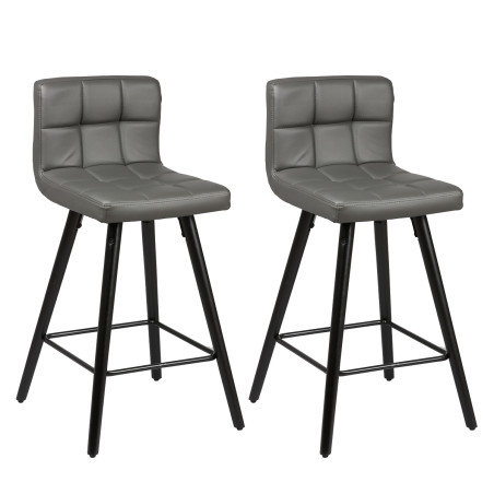 Lot de 2 Tabourets Gris - SORIN