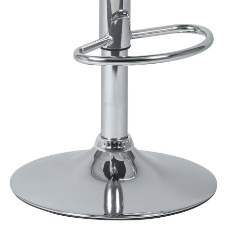 Lot de 2 tabourets de bar marron pied chromé - TERRANCOR