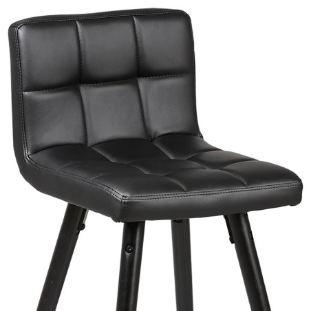 Lot de 2 Tabourets Noirs - SORIN