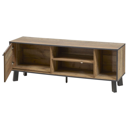 Meuble TV 1 porte aspect bois rustique- NYRIA