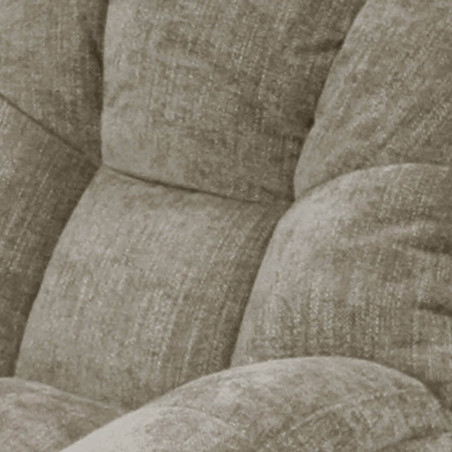 Fauteuil pivotant en tissu polyester taupe - NOMIA