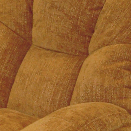 Fauteuil pivotant en tissu polyester jaune moutarde - NOMIA