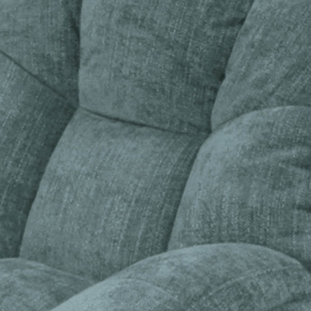 Fauteuil pivotant en tissu polyester vert bleuté - NOMIA