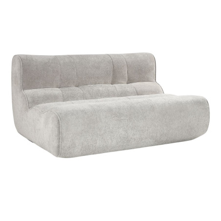Canapé 2 places mousse polyuréthane tissu polyester gris - BLOWOR