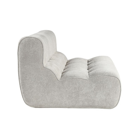 Canapé 2 places mousse polyuréthane tissu polyester gris - BLOWOR