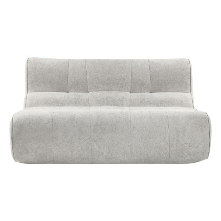 Canapé 2 places mousse polyuréthane tissu polyester gris - BLOWOR