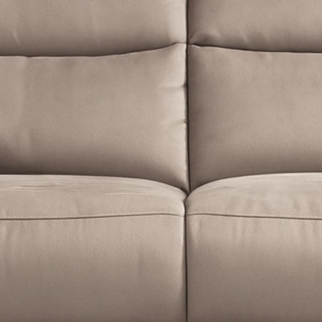 Canapé 2 places fixe en tissu polyester gris - RHODAYOR
