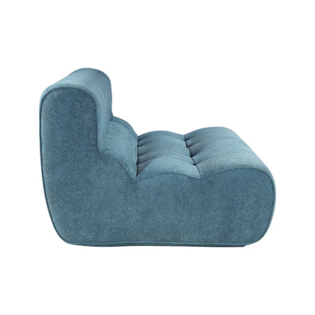 Canapé 2 places en mousse polyuréthane et tissu velours bleu - BLOWOR