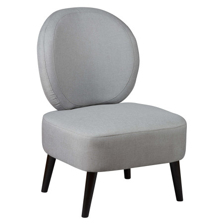 Fauteuil Crapaud Tissu Gris Souris - SIMAKAN