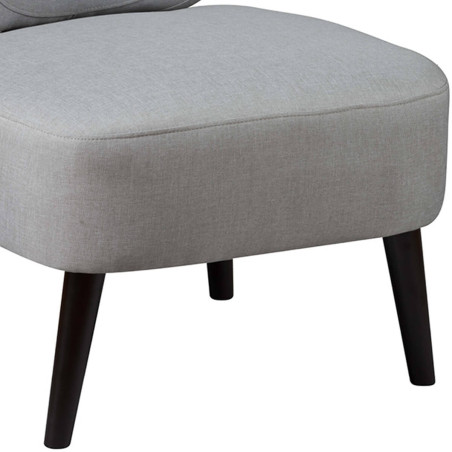 Fauteuil Crapaud Tissu Gris Souris - SIMAKAN