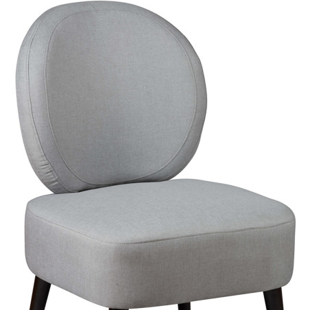 Fauteuil Crapaud Tissu Gris Souris - SIMAKAN
