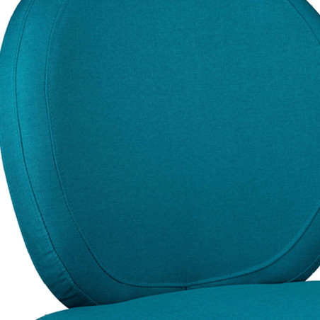 Fauteuil crapaud tissu bleu canard - SIMAKAN