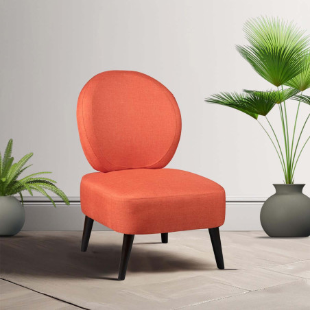 Fauteuil Crapaud Tissu Corail - SIMAKAN