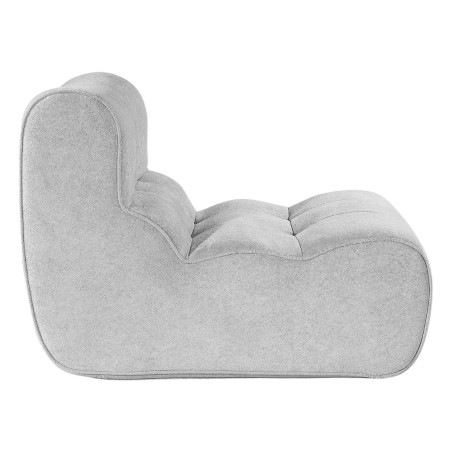Fauteuil en mousse polyuréthane et tissu polyester gris - BLOWOR