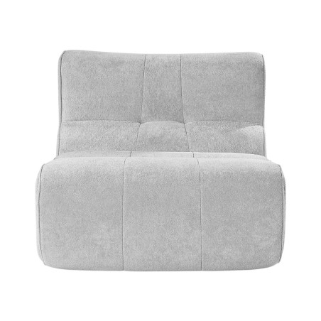 Fauteuil en mousse polyuréthane et tissu polyester gris - BLOWOR