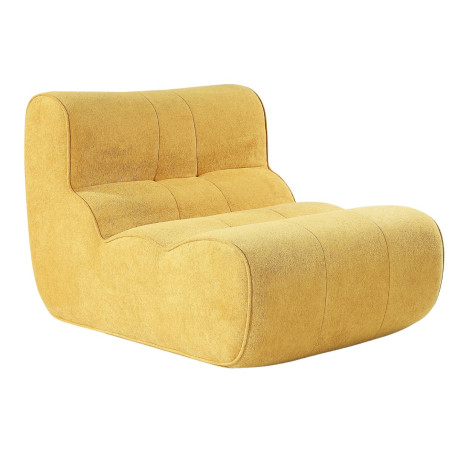 Fauteuil en mousse polyuréthane et tissu polyester jaune - BLOWOR