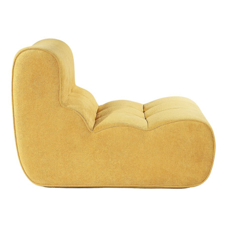Fauteuil en mousse polyuréthane et tissu polyester jaune - BLOWOR