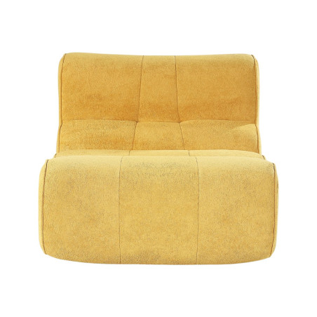 Fauteuil en mousse polyuréthane et tissu polyester jaune - BLOWOR