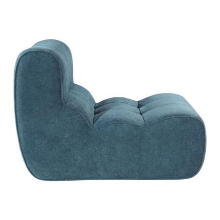 Fauteuil en mousse polyuréthane et tissu polyester bleu - BLOWOR