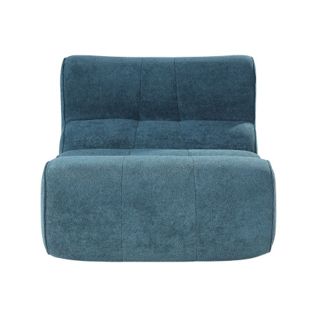Fauteuil en mousse polyuréthane et tissu polyester bleu - BLOWOR