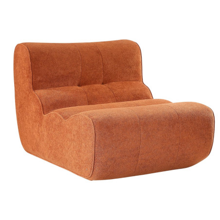 Fauteuil en mousse polyuréthane et tissu polyester orange - BLOWOR