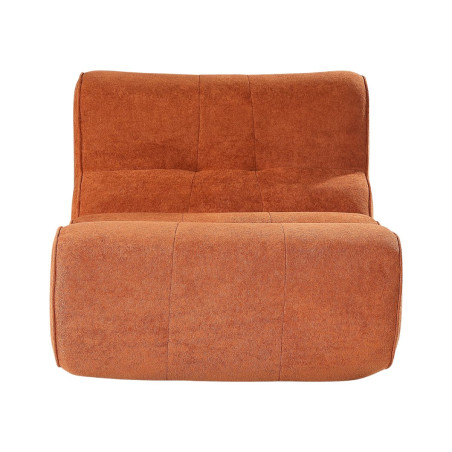 Fauteuil en mousse polyuréthane et tissu polyester orange - BLOWOR