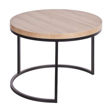 Table basse gigogne aspect bois finition French Oak - FRANKA