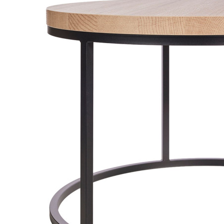 Table basse gigogne aspect bois finition French Oak - FRANKA