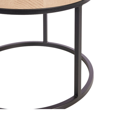 Table basse gigogne aspect bois finition French Oak - FRANKA